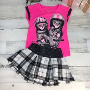 Justice skirt outfit size 6 / 7